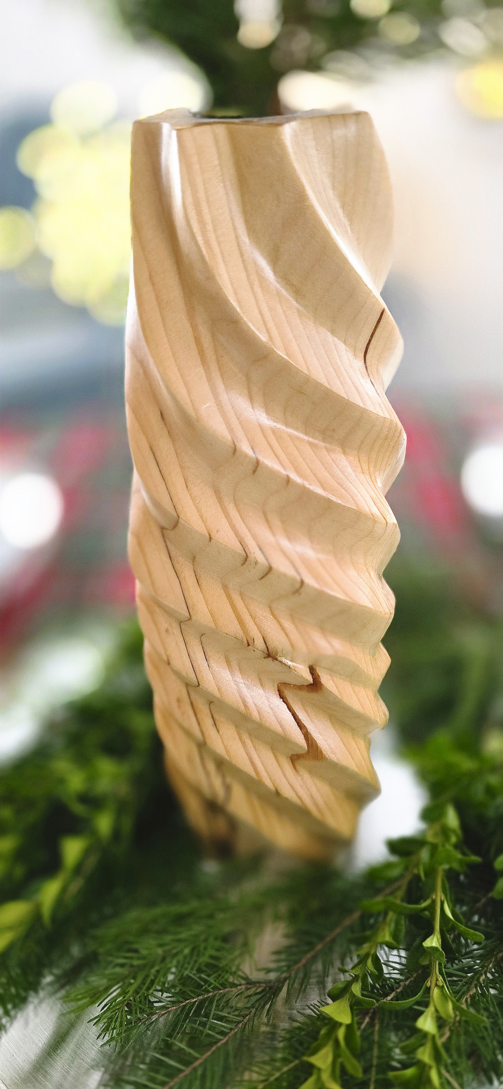 Holzvase „Spiralė“ – Bild 4