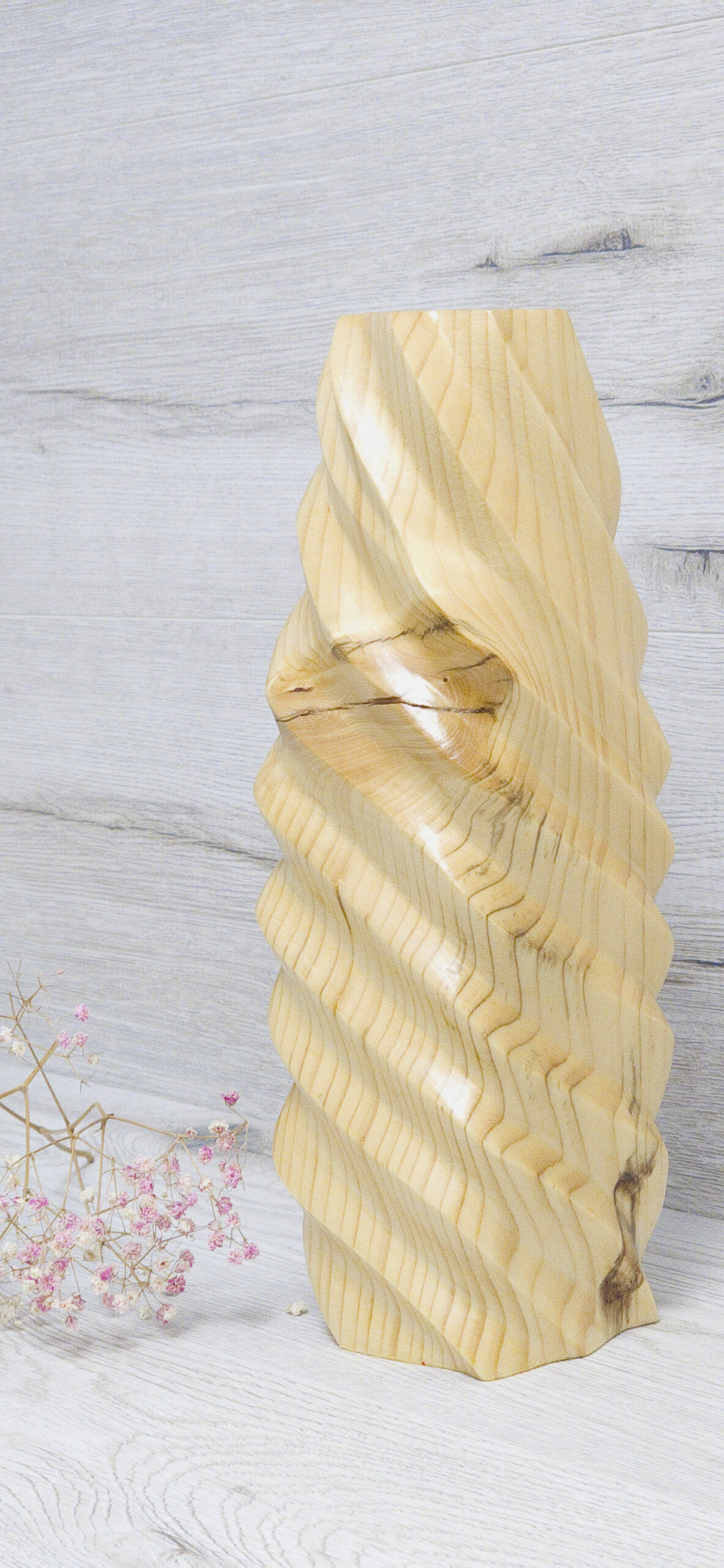 Holzvase „Spiralė“ – Bild 7