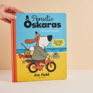 Illustriertes Buch "Ponulis Oskaras atostogauja"